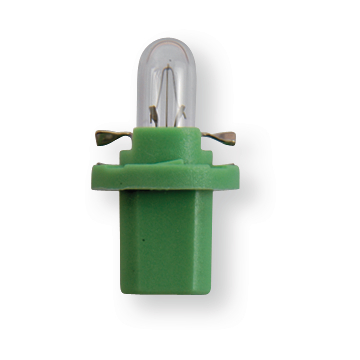 Lámpara testigo casquillo plástico 12 V, B 8,5d verde
